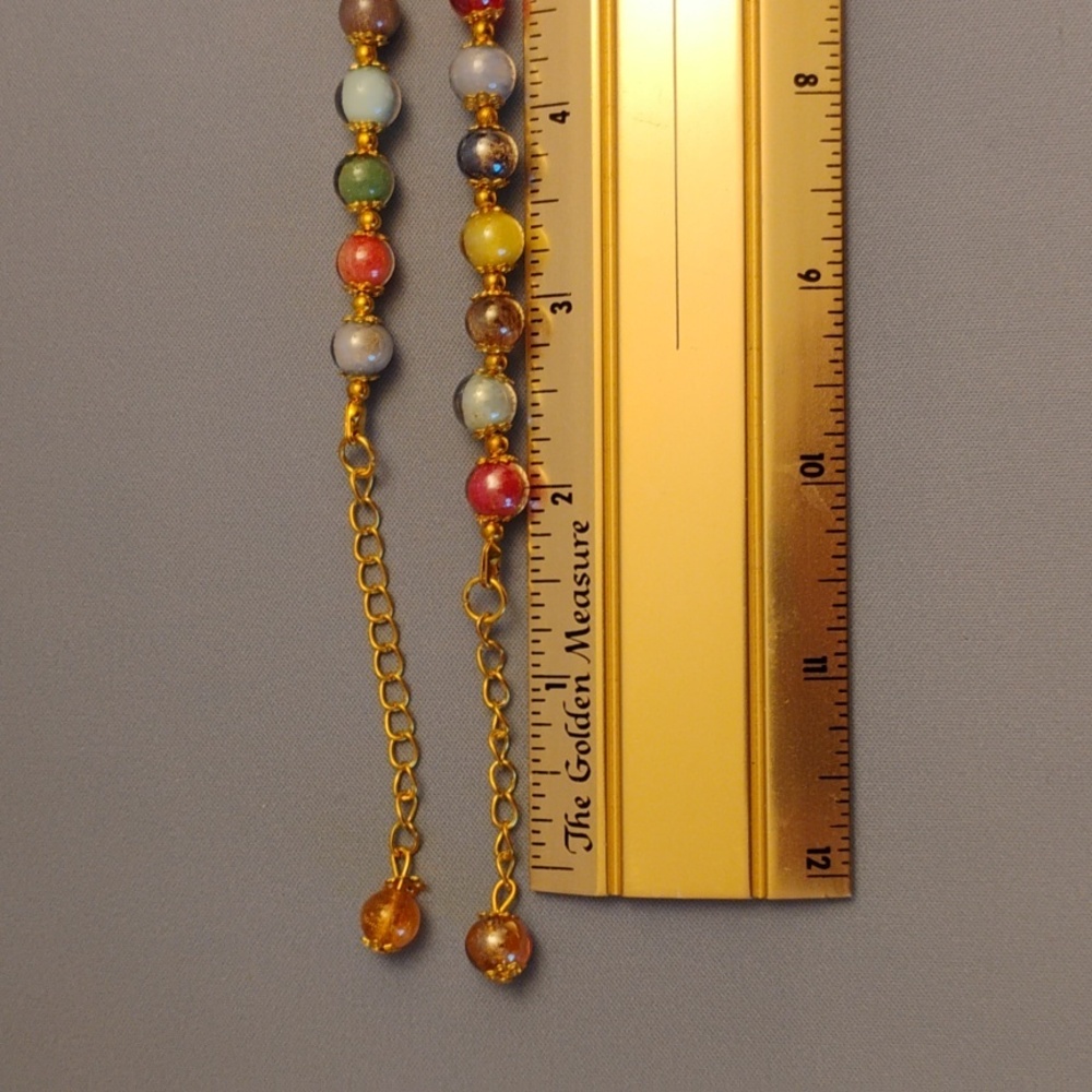 Stauer Murano Prisma Spectrum Necklace And Bracelet Set New In Stauer Satin Bag - Picture 10 of 13